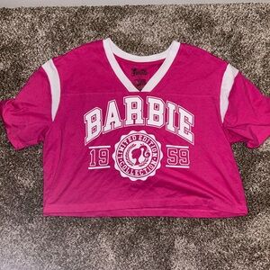 Barbie Pink Cropped T Shirt XXL